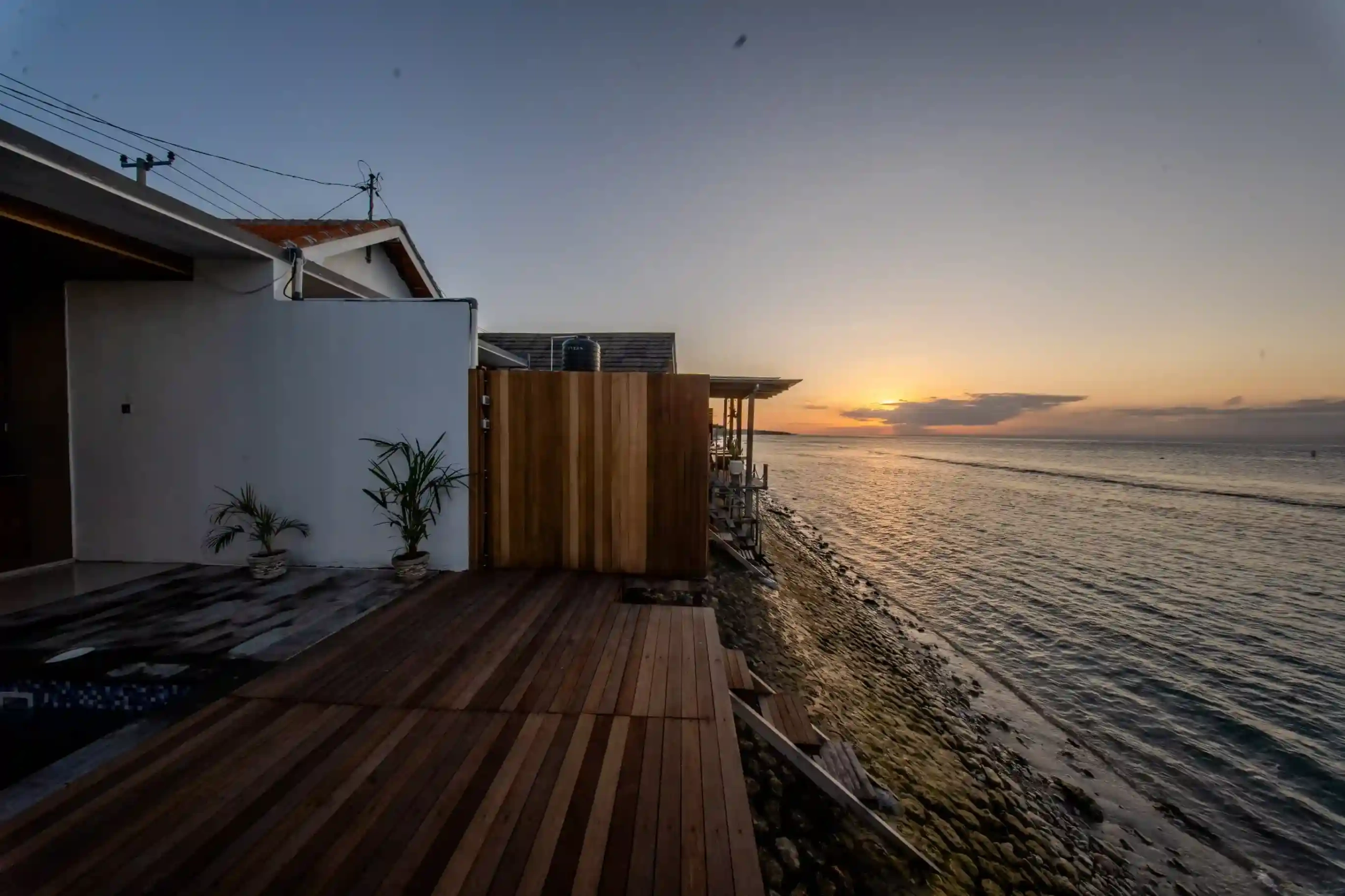 Sunset View from Villa Beachfront