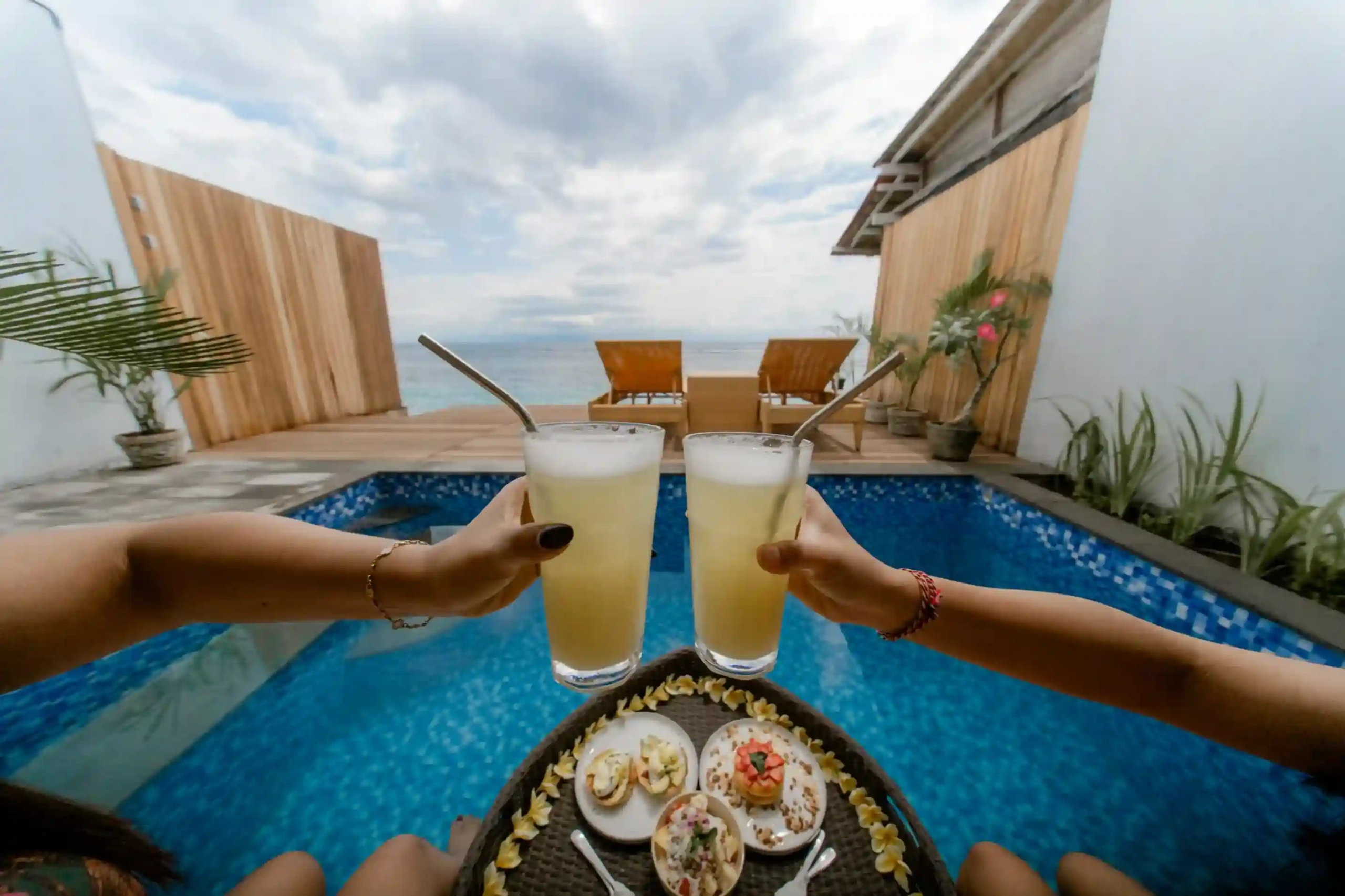 Relaxing Terrace with Beach Chairs