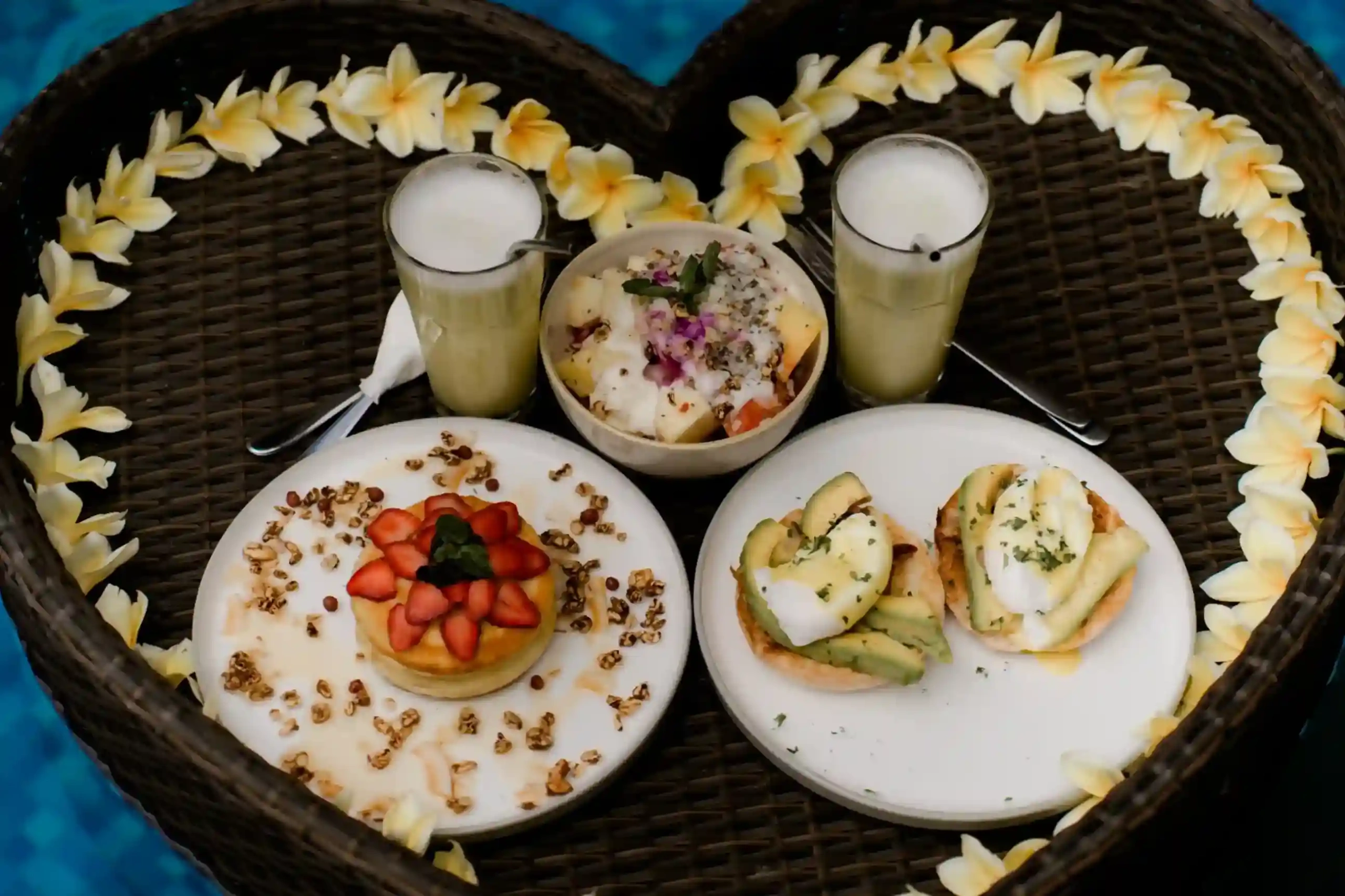Floating Breakfast by the Pool